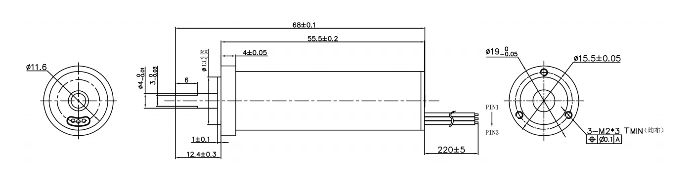 VEC-1656SI Coreless motor design VEC-1656SI Coreless motor design